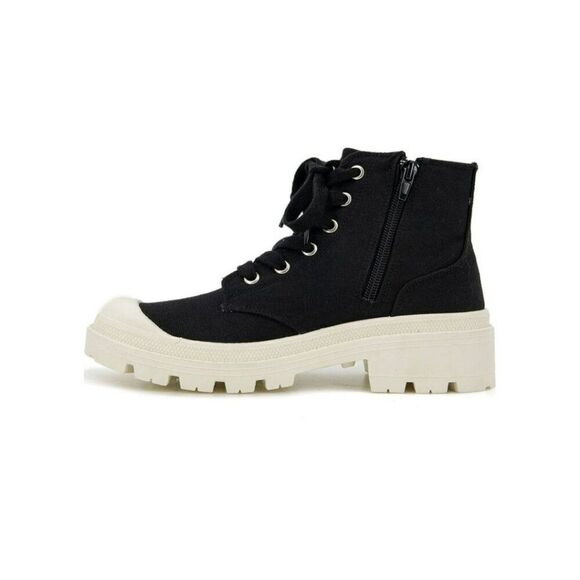 Portland by Portland Boot Company Canvas Lug Sneaker Black Women's Sz 7.5 - Picture 4 of 5